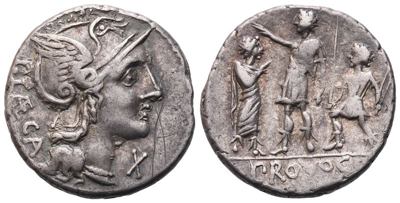 P. Porcius Laeca, Denarius, Rome, 110-109 Bc; Ar (3,88 G; 18 MM; 11 H)