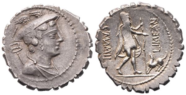 C. Mamilius Limetanus, Denarius serratus, Rome, 82 BC; AR (3,92 g; 19,7 mm; 3 h)