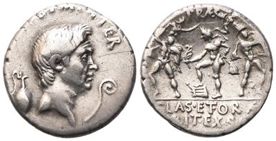 Sextus Pompey, Denarius, 42-40 Bc; Ar (3,85 G; 17,8 MM; 3 H)