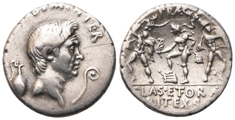 Sextus Pompey, Denarius, 42-40 Bc; Ar (3,85 G; 17,8 MM; 3 H)
