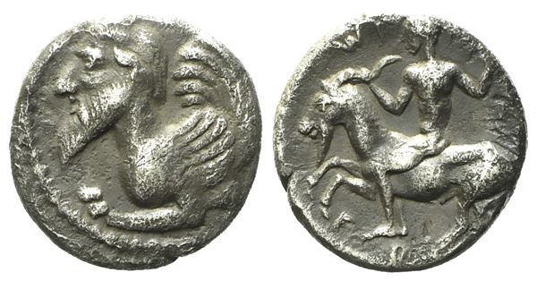 Sicily, Himera (c. 472-420 BC), Litra; AR (0,82 g; 10 mm)