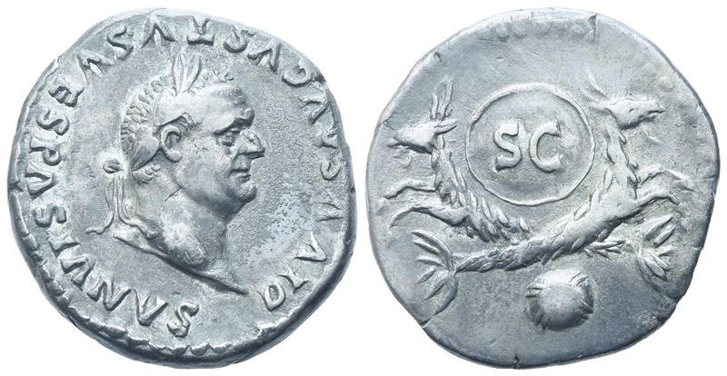 Divus Vespasian (died 79), Denarius Struck Under Titus, 80-81; Ar (3,07 G; 17,3 MM; 6 H)