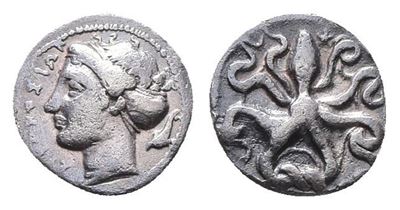 Sicily, Syracuse. Dionysios i (405-367 Bc). Ar Litra (10mm, 0.76g).