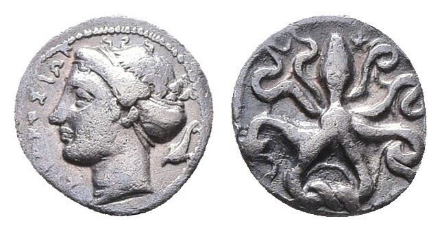 Sicily, Syracuse. Dionysios i (405-367 Bc). Ar Litra (10mm, 0.76g).
