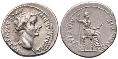 Tiberius (14-37), Denarius, Lugdunum, 33-37; Ar (3,83 G; 19,1 MM; 1 H)