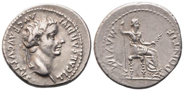Tiberius (14-37), Denarius, Lugdunum, 33-37; AR (3,83 g; 19,1 mm; 1 h)
