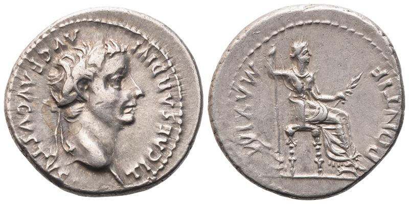 Tiberius (14-37), Denarius, Lugdunum, 33-37; Ar (3,83 G; 19,1 MM; 1 H)