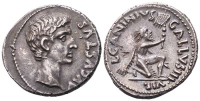 Augustus (27 a.C.–14 d.C.), Denario, Roma, 12 a.C., AR