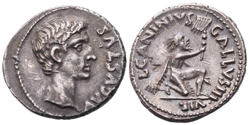 Augustus (27 a.C.–14 d.C.), Denario, Roma, 12 a.C., AR