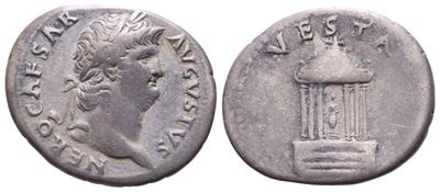 Nero (54-68), Denarius, Rome, 65-66; Ar (3,14 G; 19 MM; 6 H)