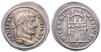 Costantino I, Constantius I as Caesar (293–305), Argenteus, Roma, circa 295–297