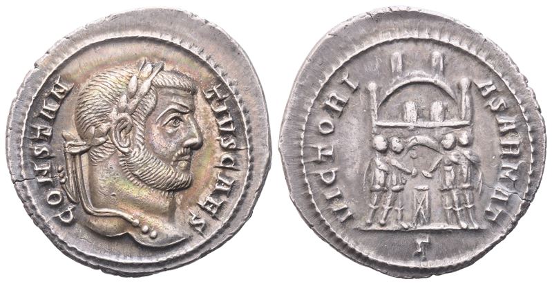 Costantino I, Constantius I as Caesar (293–305), Argenteus, Roma, circa 295–297