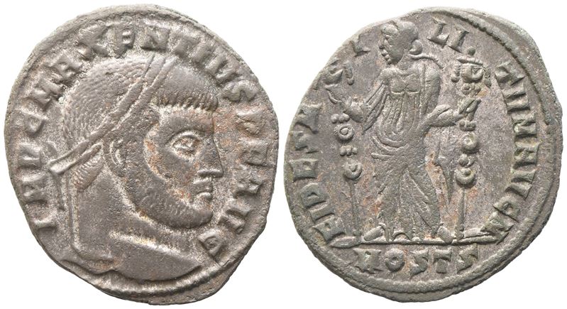 Maxentius (306-312), Follis, Ostia, 309-312; Æ (5,88 G; 25,4 MM; 6 H)