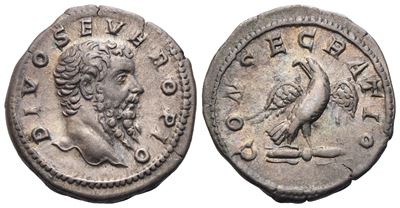 Divus Septimius Severus (died 211), Denarius Struck Under Caracalla, Rome, After 211; Ar (3,19 G;...