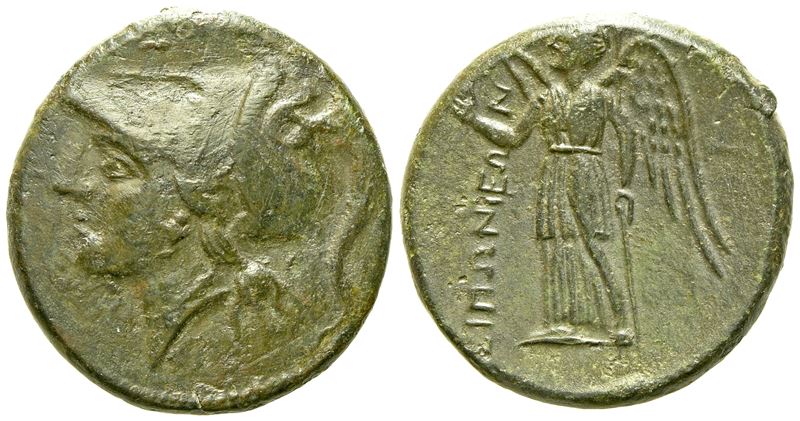 Bruttium, Hipponion (280-270 a.C.), Æ (8,60 G; 23 MM)