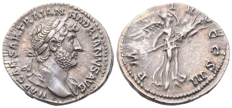 Hadrian (117–138), Denario romano, Roma, 119–125 d.C., AR