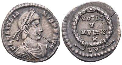 Julian II (361-363), Siliqua, Lugdunum, 360-361; Ar (2,38 G; 17,8 MM; 6 H)