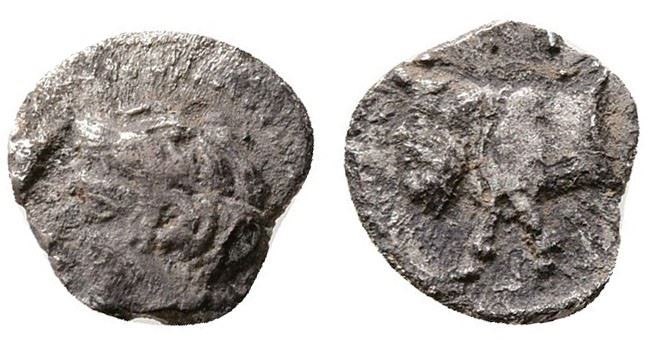 Sicily, Stielane, C. 415-400 Bc. Ar Hemilitron (8mm, 0.32g).