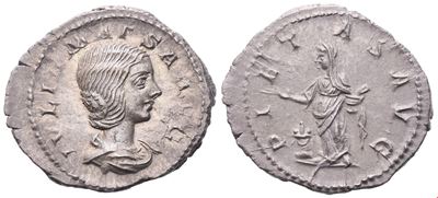 Julia Maesa, Denarius battuto sotto Elagabalus, Roma, 222–224 d.C.