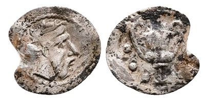 Sicily, Naxos, C. 415 Bc. Ar Trionkion - Tetras (9mm, 0.25g).