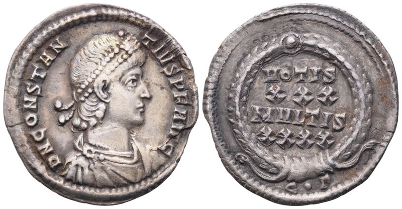 Constantius II (337-361), Siliqua, Constantinople, March 351-november 355; Ar (2,14 G; 19,9 MM; 1...
