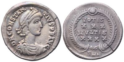 Constantius II (337-361), Siliqua, Nicomedia, C. 353-355; Ar (1,90 G; 18,5 MM; 5 H)