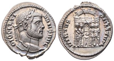 Diocleziano (284–305), Argenteus, Siscia, ca. 294
