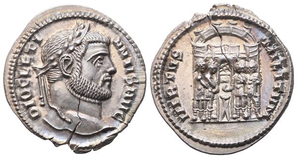 Diocletian (284-305), Argenteus, Siscia, c. 294; AR (2,62 g; 18,6 mm; 6 h)