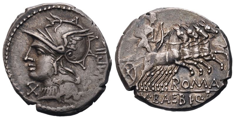 M. Baebius Tampilus, Denarius, 137 Bc; Ar (3,98 G; 20 MM; 9 H)