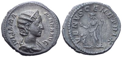 Julia Mamaea, Denarius Struck Under Severus Alexander, Rome, Ad 223; Ar (2,60 G; 19,5 MM; 7 H)