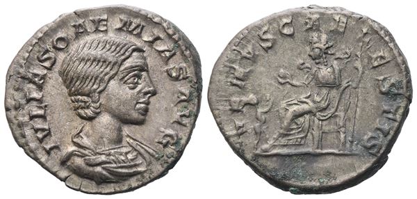 Julia Soaemias Augusta (218-222), Denarius, Rome, 219-220; AR (3,44 g; 18 mm; 1 h)