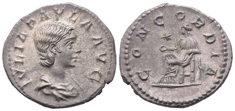 Julia Paula, Denario battuto sotto Elagabalus, Roma (219-220)