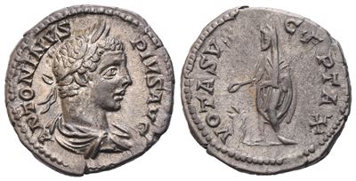 Caracalla (198-217), Denarius, Rome, 206; Ar (3,53 G; 18,3 MM; 6 H)