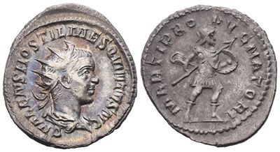 Hostilian As Caesar (250-251), Antoninianus, Rome, 251; Bi (3,61 G; 22,7 MM; 7 H)