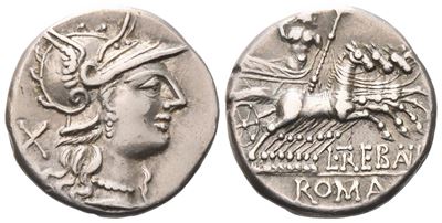 L. Trebanius, Denarius, 135 Bc; Ar (3,93 G; 18,1 MM; 9 H)