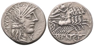 M. Fannius, Denarius, 123 Bc; Ar (3,36 G; 17,8 MM; 11 H)