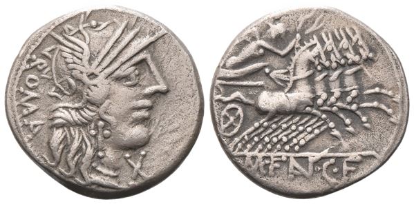 M. Fannius, Denarius, 123 BC; AR (3,36 g; 17,8 mm; 11 h)