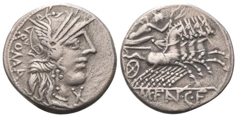 M. Fannius, Denarius, 123 Bc; Ar (3,36 G; 17,8 MM; 11 H)