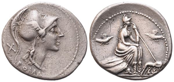 Anonymous, Denarius, 115-114 BC; AR (3,86 g; 21,4 mm; 11 h)