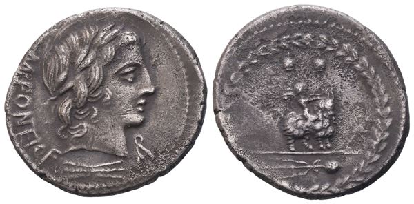 Mn. Fonteius, Denarius, 85 BC; AR (3,59 g; 19,6 mm; 11 h)