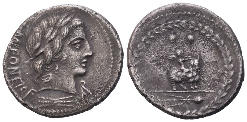 Mn. Fonteius, Denarius, 85 Bc; Ar (3,59 G; 19,6 MM; 11 H)