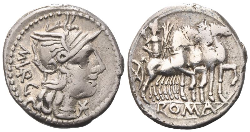 M. Vargunteius, Denarius, 130 Bc; Ar (3,92 G; 20 MM; 6 H)