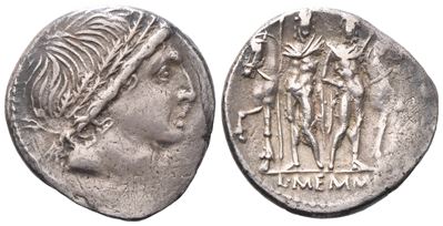 L. Memmius, Denarius, 109-108 Bc; Ar (3,88 G; 19,7 MM; 4 H)