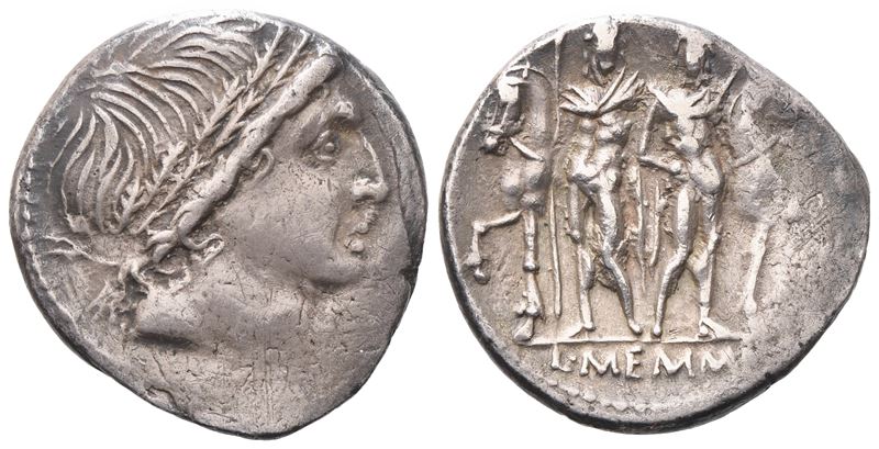 L. Memmius, Denarius, 109-108 Bc; Ar (3,88 G; 19,7 MM; 4 H)