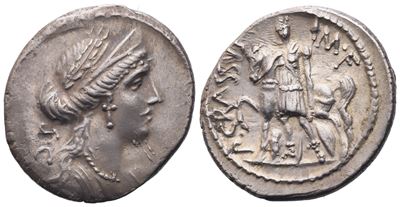 P. Licinius Crassus, Denarius, 55 Bc; Ar (3,58 G; 19 MM; 9 H)