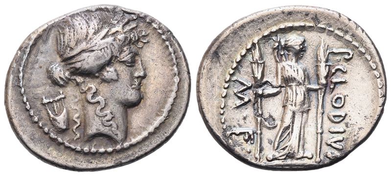 P. Clodius Turrinus, Denarius, Rome, 42 Bc; Ar (3,62 G; 19,9 MM; 6 H)