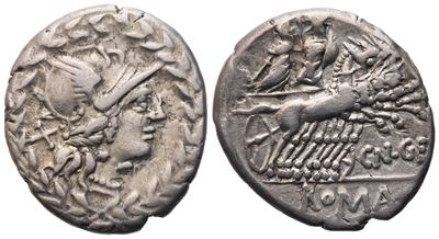 Cn. Gellius, Denarius, Rome, 138 Bc; Ar (4,02 G; 19,8 MM; 1 H)