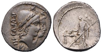 Mn. Cordius Rufus, Denarius, Rome, 46 Bc; Ar (4,08 G; 18,8 MM; 6 H)