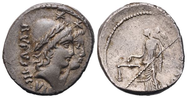 Mn. Cordius Rufus, Denarius, Rome, 46 BC; AR (4,08 g; 18,8 mm; 6 h)