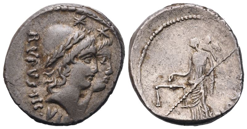 Mn. Cordius Rufus, Denarius, Rome, 46 Bc; Ar (4,08 G; 18,8 MM; 6 H)